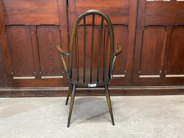 クエーカーアームチェア｜ブナ・エルム材・1960年代 ハイバック肘掛け付き ERCOL（アーコール） 4