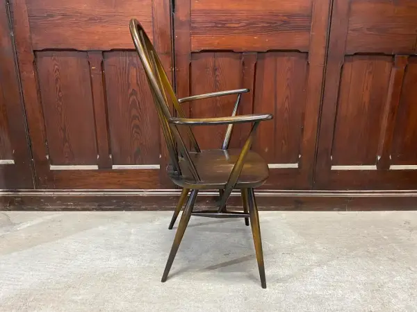 クエーカーアームチェア｜ブナ・エルム材・1960年代 ハイバック肘掛け付き ERCOL（アーコール） 5