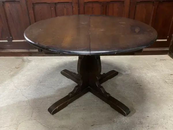 ダイニングテーブル｜エルム材・1960年代 円形ペデスタル ERCOL（アーコール） 3