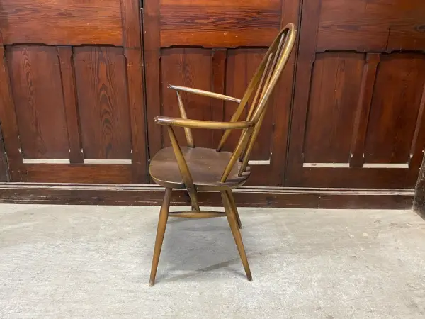 クエーカーアームチェア｜ブナ・エルム材・1960年代 ハイバック肘掛け付き ERCOL（アーコール） 3
