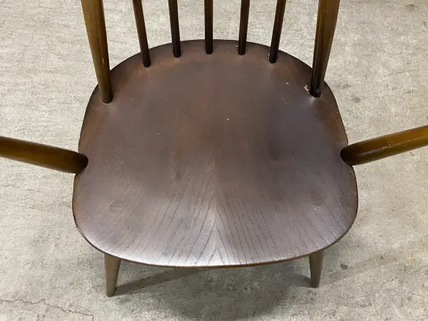 クエーカーアームチェア｜ブナ・エルム材・1960年代 ハイバック肘掛け付き ERCOL（アーコール） 6