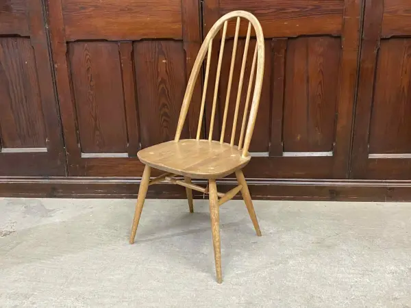 クエーカーチェア｜ブナ材・エルム材・1960年代 幅広座面のダイニングチェア ERCOL（アーコール） 1