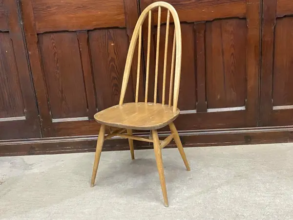 クエーカーチェア｜ブナ材・エルム材・1960年代 フィット感あるハイバック ERCOL（アーコール） 1