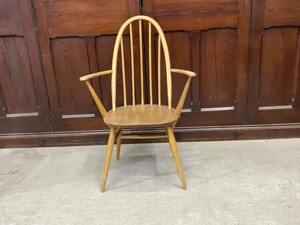 クエーカーアームチェア｜ブナ・エルム材・1960年代 ハイバック肘掛け付き ERCOL（アーコール） 2