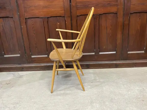 クエーカーアームチェア｜ブナ・エルム材・1960年代 ハイバック肘掛け付き ERCOL（アーコール） 3