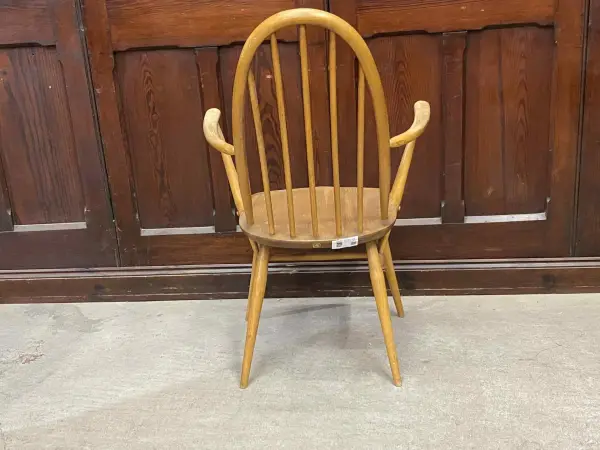 クエーカーアームチェア｜ブナ・エルム材・1960年代 ハイバック肘掛け付き ERCOL（アーコール） 4