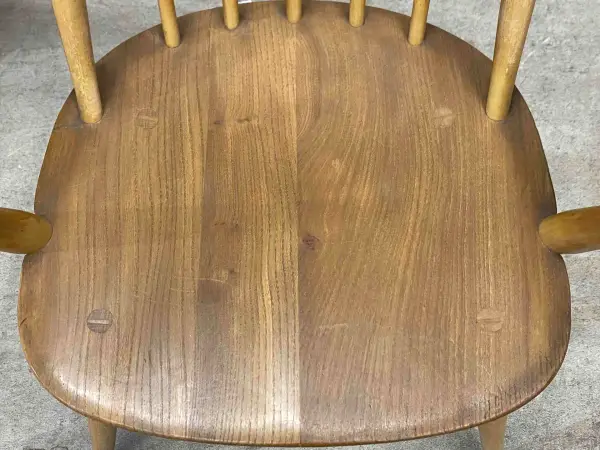 クエーカーアームチェア｜ブナ・エルム材・1960年代 ハイバック肘掛け付き ERCOL（アーコール） 6