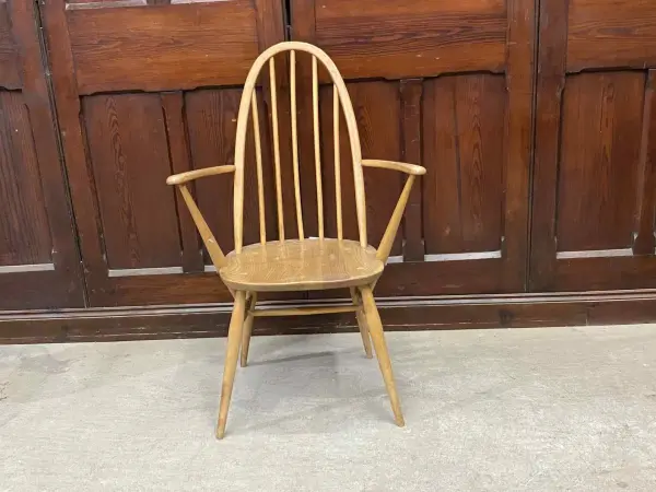 クエーカーアームチェア｜ブナ・エルム材・1960年代 ハイバック肘掛け付き ERCOL（アーコール） 2