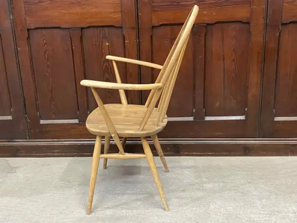 クエーカーアームチェア｜ブナ・エルム材・1960年代 ハイバック肘掛け付き ERCOL（アーコール） 3