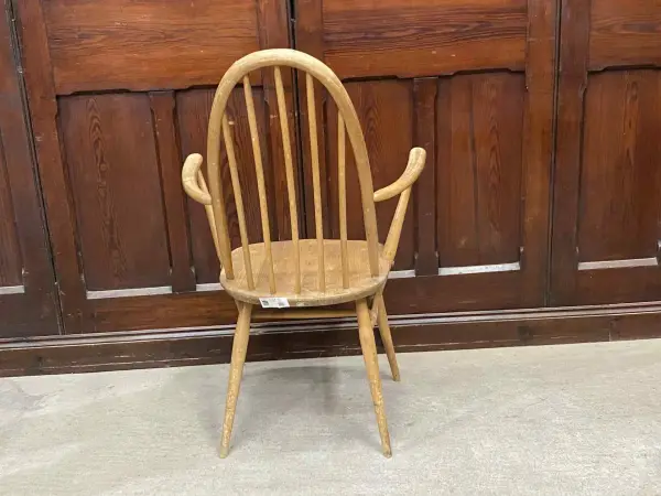 クエーカーアームチェア｜ブナ・エルム材・1960年代 ハイバック肘掛け付き ERCOL（アーコール） 4