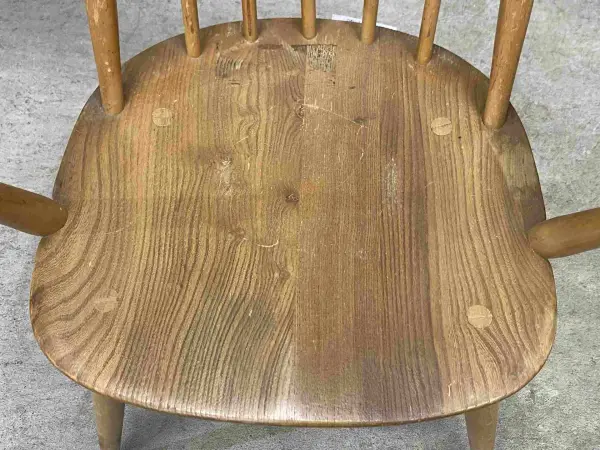 クエーカーアームチェア｜ブナ・エルム材・1960年代 ハイバック肘掛け付き ERCOL（アーコール） 6