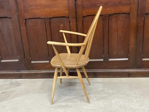 クエーカーアームチェア｜ブナ・エルム材・1960年代 ハイバック肘掛け付き ERCOL（アーコール） 3