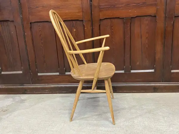 クエーカーアームチェア｜ブナ・エルム材・1960年代 ハイバック肘掛け付き ERCOL（アーコール） 5