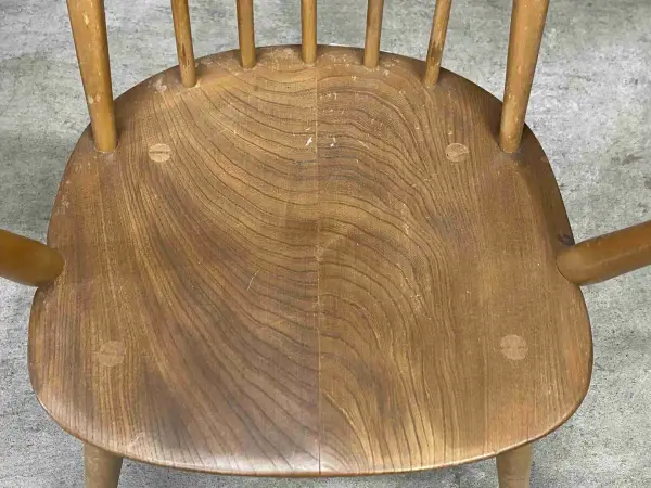 クエーカーアームチェア｜ブナ・エルム材・1960年代 ハイバック肘掛け付き ERCOL（アーコール） 6
