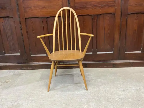 クエーカーアームチェア｜ブナ・エルム材・1960年代 ハイバック肘掛け付き ERCOL（アーコール） 2