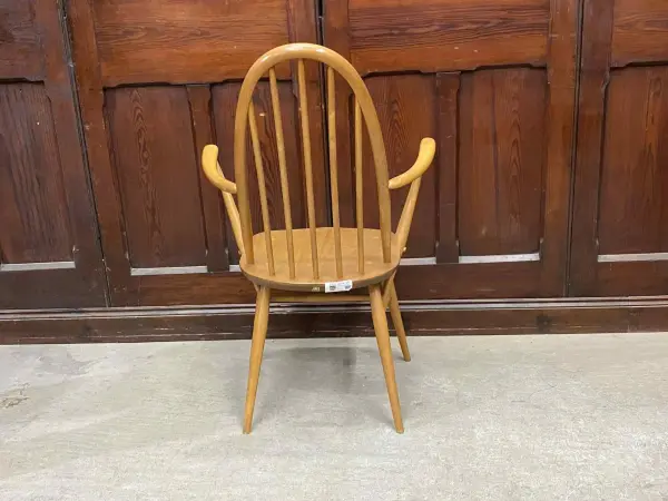 クエーカーアームチェア｜ブナ・エルム材・1960年代 ハイバック肘掛け付き ERCOL（アーコール） 4