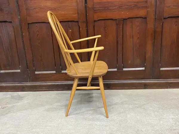 クエーカーアームチェア｜ブナ・エルム材・1960年代 ハイバック肘掛け付き ERCOL（アーコール） 5