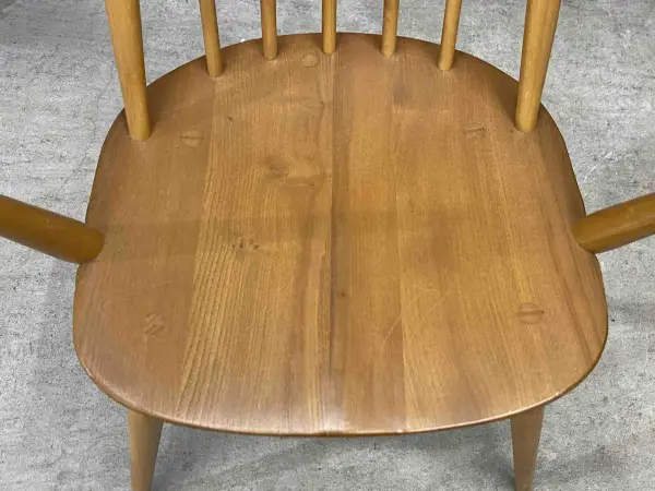 クエーカーアームチェア｜ブナ・エルム材・1960年代 ハイバック肘掛け付き ERCOL（アーコール） 6