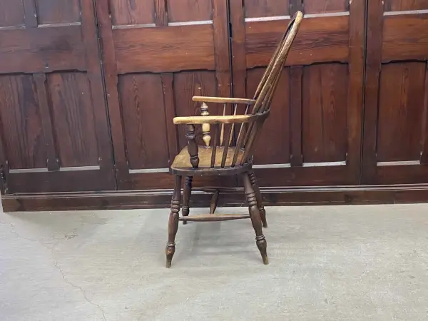 ダブルボウバックアームチェア｜エルム材・1830年代 ジョージアン 3