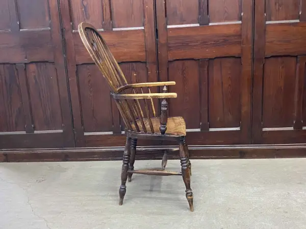 ダブルボウバックアームチェア｜エルム材・1830年代 ジョージアン 5