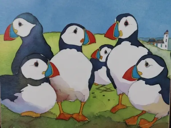Playful Puffins ミニチョッピングボード 3